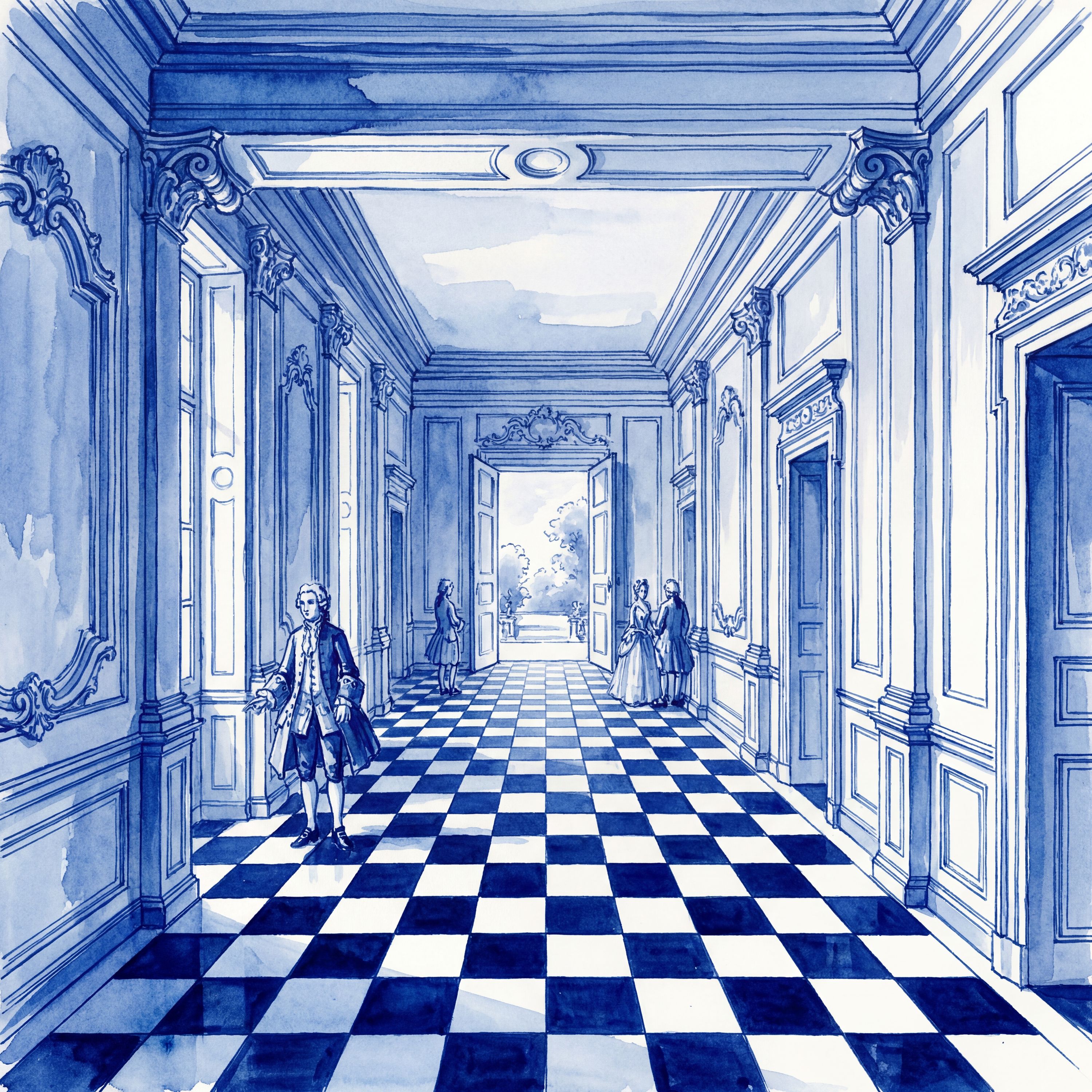 Checkerboard Hallway