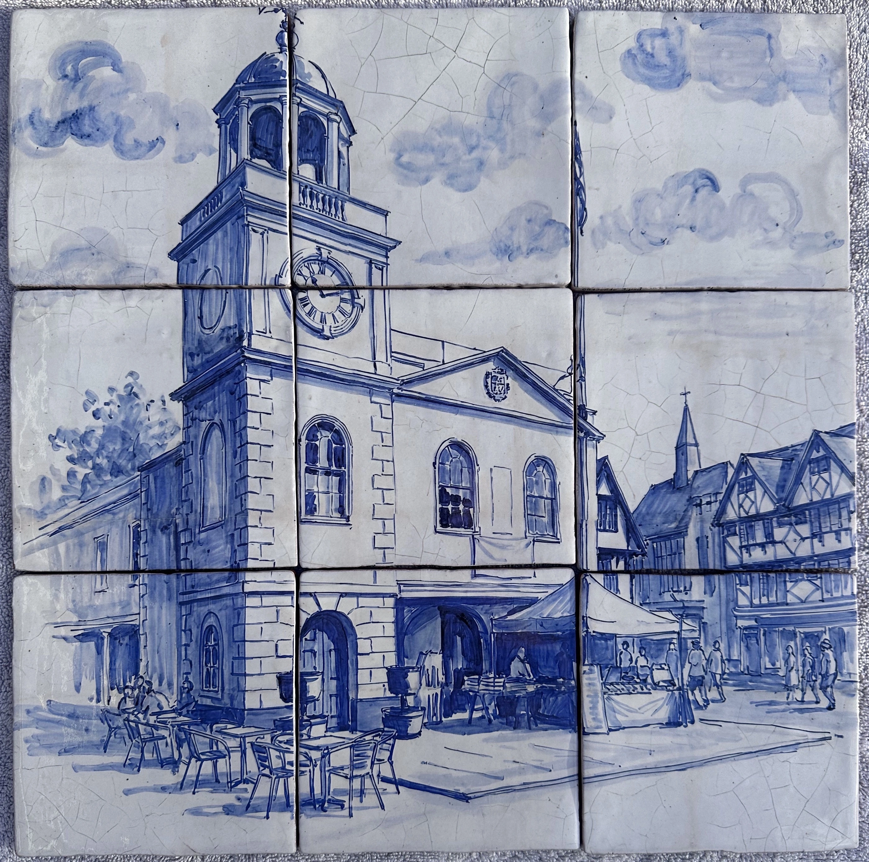 Market hall azulejo panel